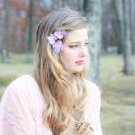 hydrangea hair clip