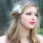 bridal headpiece bridal feather hair clip feather fascinator