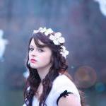 wedding hair crown, flower ..