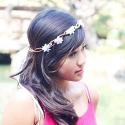 bridal headband, wedding accessories, woodland bridal wreath, vintage headpiece, bridal tiara